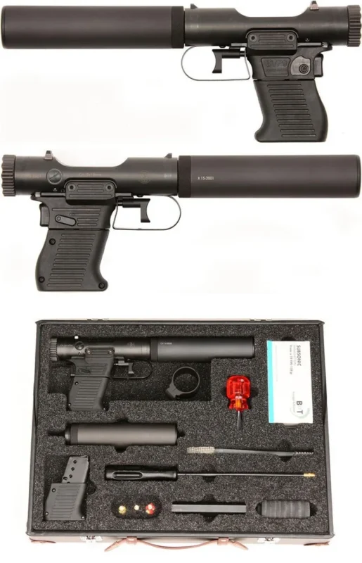 B&T VP9 Suppressed 9mm Welrod Pistol and Mauser Model 98